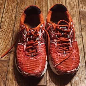Red Brooks running shoes size 10.5 Mens